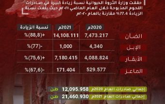 Sudanese meat exports increased last year by 77.4%