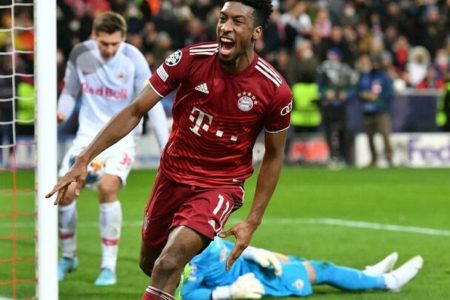 Last minute equaliser spares Bayern blushes in Salzburg