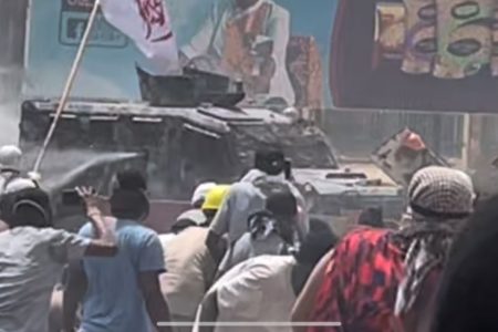 Security forces skirmish with demonstrators after protest deaths