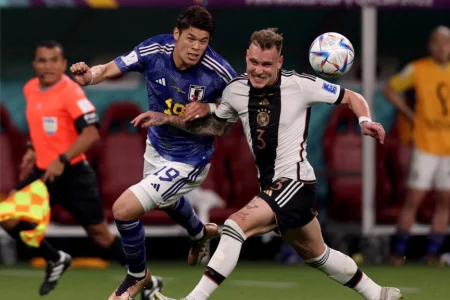 Japan stunned Germany 2-1, punishing the four-time champions 