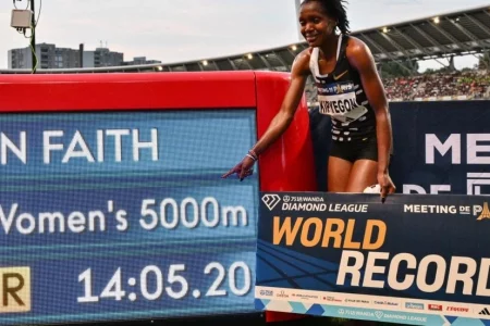 Kipyegon and Girma star in night of world records in Paris