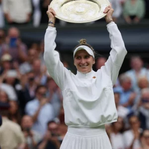 Unseeded Vondrousova defeats favourite Jabeur to win women’s Wimbledon final