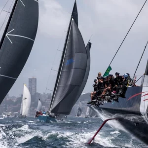 Duo battle for lead as storms force eight out of Sydney-Hobart