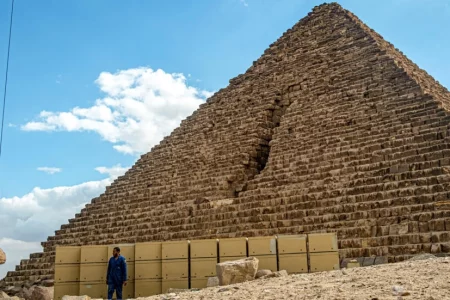 Egypt orders review of pyramid restoration after video sparks public outrage