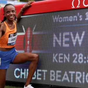 Kenya’s Beatrice Chebet sets 10,000m world record in Eugene