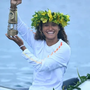 Olympic torch odyssey reaches the surf of Tahiti