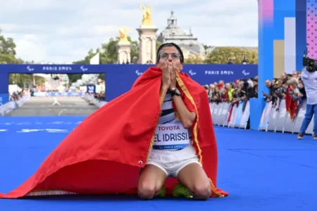 Morocco’s El Idrissi wraps up Paris Paralympics with marathon world record