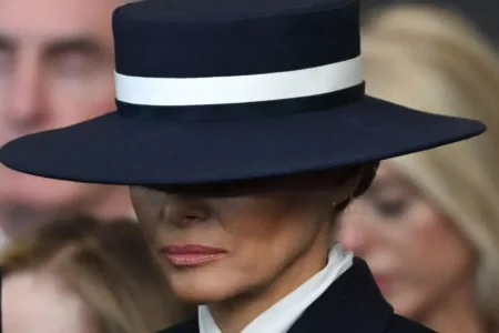 Melania Trump brings steely fashion game back to Washington